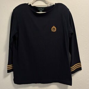 Ralph Lauren Navy Nautical Top